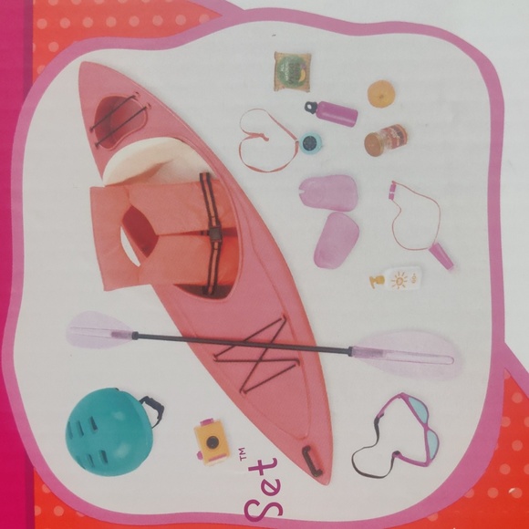 Our Generation Kayak Adventure set Camping Camera Helmet Sunglasses - Picture 8 of 8